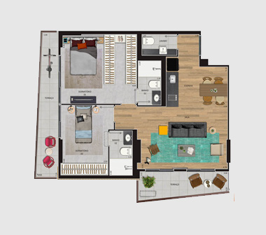  Perspectiva planta juncao 77M2