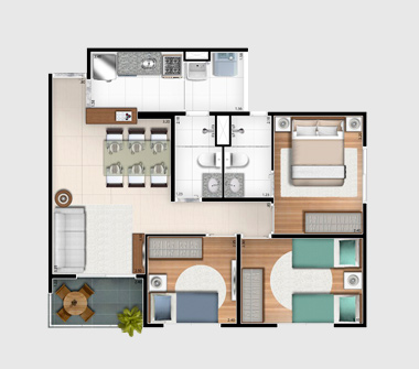 Perspectiva 59M2 3 dorms