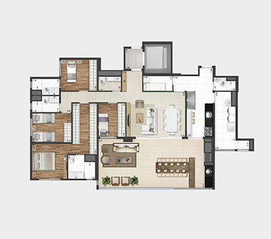 Perspectiva planta 173M2