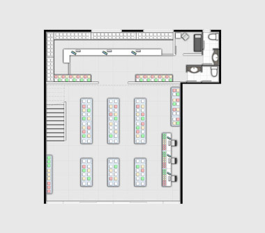 Perspectiva planta farmacia