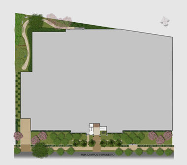 Perspectiva ilustrada planta implantação